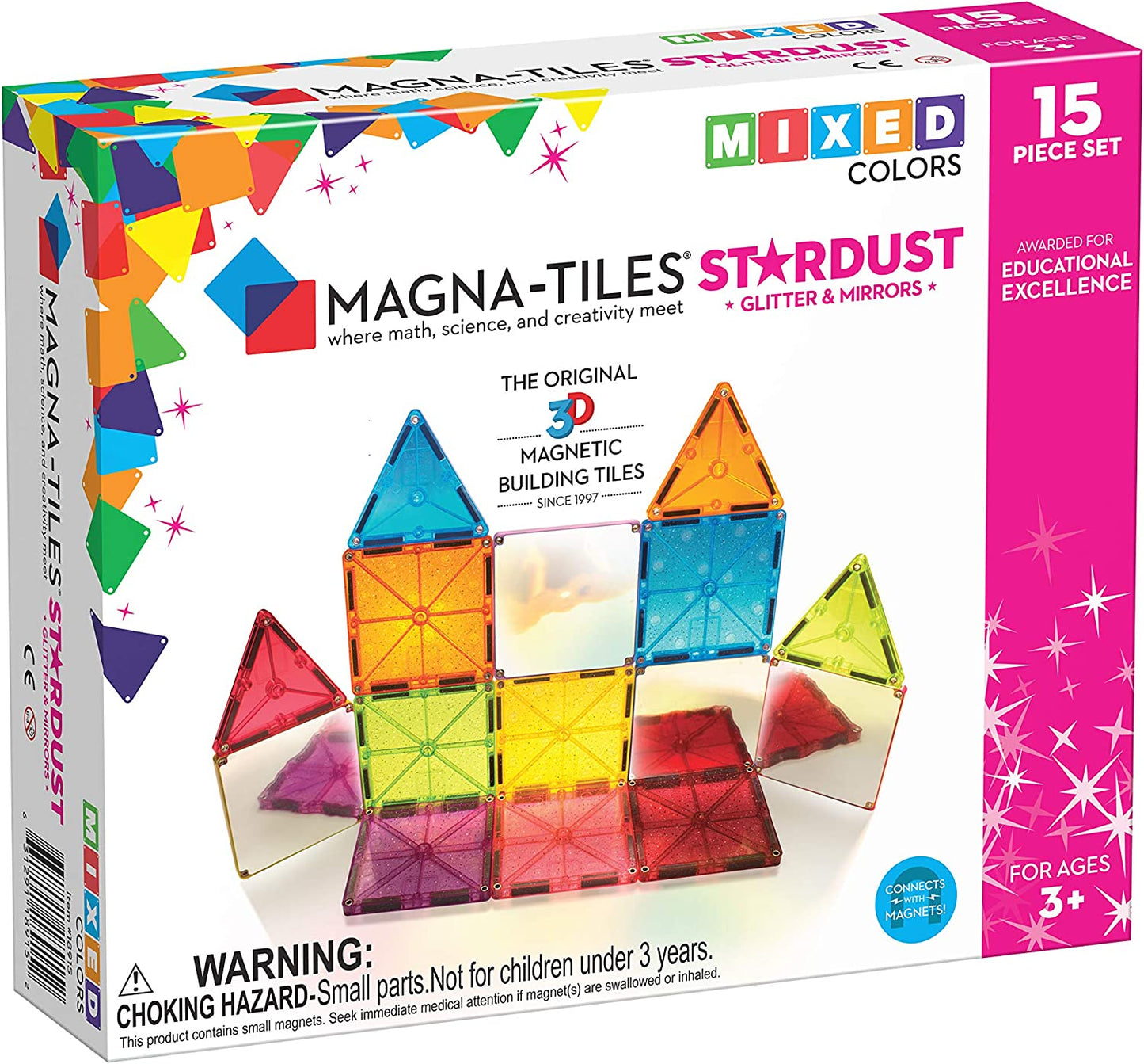 Magna-Tiles Stardust 15 Piece Set