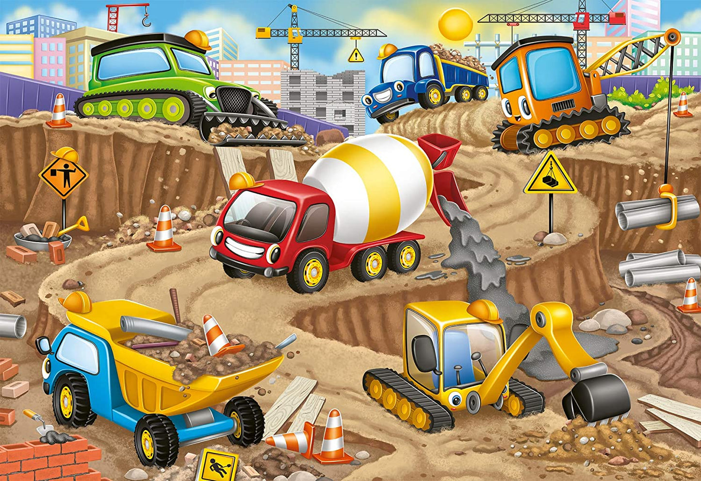 Construction Fun 24 Piece Floor Puzzle