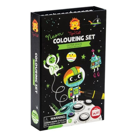 Neon Outer Space Colouring Set