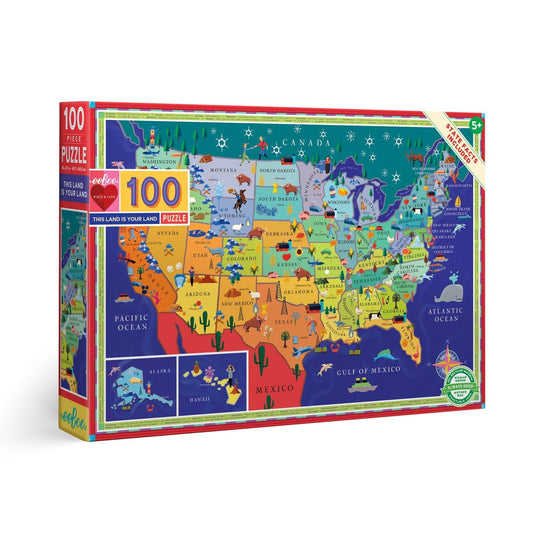 This Land is Your Land USA Map 100 Piece Puzzle